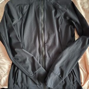 Fabletics Black Bomber Jacket Athletic Style
